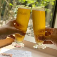 肉と庭 まつを - ビールで乾杯