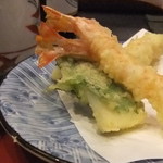 天ぷら わかやま - 2013年8月　　海老、イカ紫蘇巻き