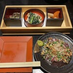 しゃぶ屋 - 前菜3種と刺身