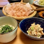 あさば - 朝食 人参菜 白和え 削り節