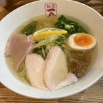 麺屋 一八 - 梅しそ鶏にぼらぁめん　しお味