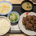 Matsuya - W牛カルビ焼き定食＋ねぎ鬼おろし