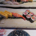 なだ万 - 玉・車海老・トロタク巻き