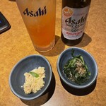 北の味紀行と地酒 北海道 - お通しとメロンサワーからの、ノンアル