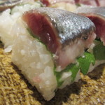 清水港　みなみ  - 新さんまの炙り棒寿司