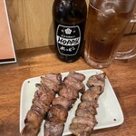 Torikatsu - レバー（塩）＋ハツ（塩）＋黒ホッピーセット