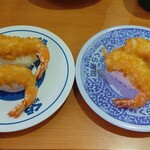 無添くら寿司 - えび天にぎり (税込)130円×２皿 (2023.08.31)