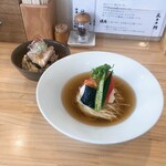 Chuukasoba Ichimatsu - 限定 冷製淡麗煮干しと炙りチャーシューご飯