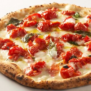 Authentic pizza baked in a wood-fired oven approved by Naples