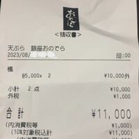 天ぷら 銀座おのでら 並木通り店 - 