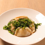 居酒屋ばらかもん - 茹で餃子ネギポン酢