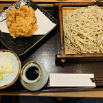 Echigo Kanouya - 海老と枝豆の野菜かき揚げせいろそば　中盛りへぎそばに変更