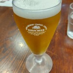 灼味噌らーめん 八堂八 - グラスビール 400円