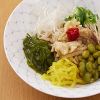 鶏皮酢とろろ納豆