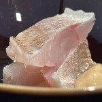 割烹 新多久 - 小鯛たたき 鯛白子酢