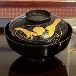 割烹 新多久 - 雉子羽太と新茶豆腐の椀物