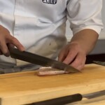 割烹 新多久 - 小鯛の切付け