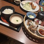 ご飯ととろろ とろ麦 - 