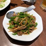 Fukuei mon - ピーマンと牛肉炒め