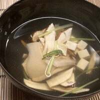 今 - 豆腐と松茸