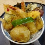 鰻・天ぷら割烹 萬木 - 天丼 アップ！