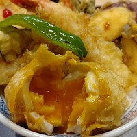 鰻・天ぷら割烹 萬木 - トロトロ玉子天 アップ！