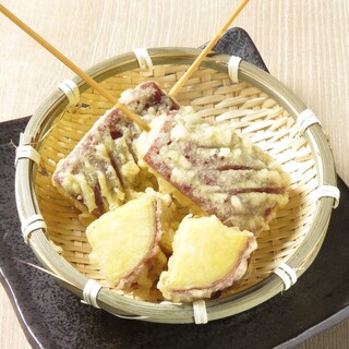 Easily enjoy Tempura in a kushiten sharing style♪