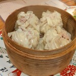 食堂かど。 - 名物！『肉焼売』 特製ラー油(4個)