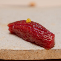 すし道 冨座 - 赤身の漬け 柚子胡椒