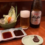 Kushizen - 瓶ビール　お通し