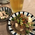 よこぼり食堂 - 肉豆腐　鶏皮ポン酢