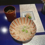 野嵯和 - のど黒　海老　枝豆　ご飯