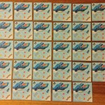 無添くら寿司 - シャリタツにぎりを×３皿注文→オリジナルシートが計29枚付いてきました(^^)/ (2023.08.31)