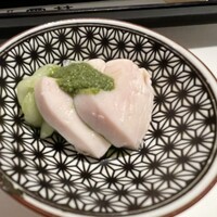 神田 雲林 - 茹でた鶏肉と青菜のバジル和え