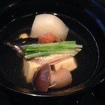 京都一の傳 本店  - 炙り秋刀魚と小蕪のお吸い物