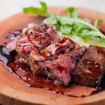 Italian style beef shoulder Steak with balsamic sauce