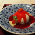 界 阿蘇 - 甘味：淡雪チーズ木苺ソース