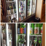 日本酒セルフ飲み放題 サケラバ - テーブルに用意されたお猪口を持って、
約100種類ある大きな冷蔵庫から好きなものを選び、
セルフで注いでいただきます。( ^ ^ )/□