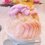 Uehara Shokudou - 桃、昆布、カラスミのカキ氷 2500円
