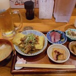 Wabi suke - ビール定食（肉だしまきチョイス）