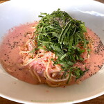 LOUIS PRIMA - 薬味たっぷりの明太子パスタ 1.5倍盛＋大葉増量