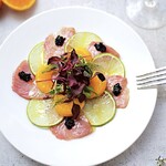 Seasonal fresh fish carpaccio, citrus salad, caviar