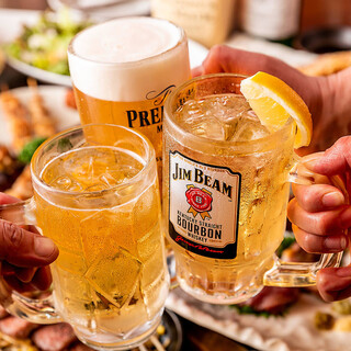 ビール付き★飲み放題＆自慢肉料理が食べ放題コース