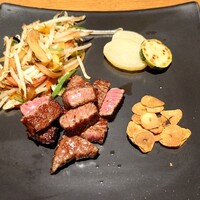 鉄板焼 旬 - 黒毛和牛ランプステーキ100ｇ 202309
