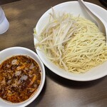 ラーメン 木曜日 - カラ煮干つけ麺、1.5玉　もやしトッピング