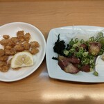 大ざわ - 軟骨唐揚げ350円、さいぼし650円、2023年9月