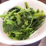 いずみ家 - らーめん中＆味玉＆ほうれん草＠ズームアップ