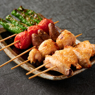 Thick chicken Grilled skewer packed with high-quality flavor and fat