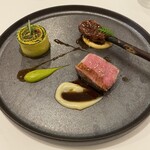 レストラン ラ・フロレゾン・ドゥ・タケウチ - 仔羊の炭火焼き