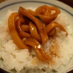 きしめん あまの - 白ご飯に乗せてみた